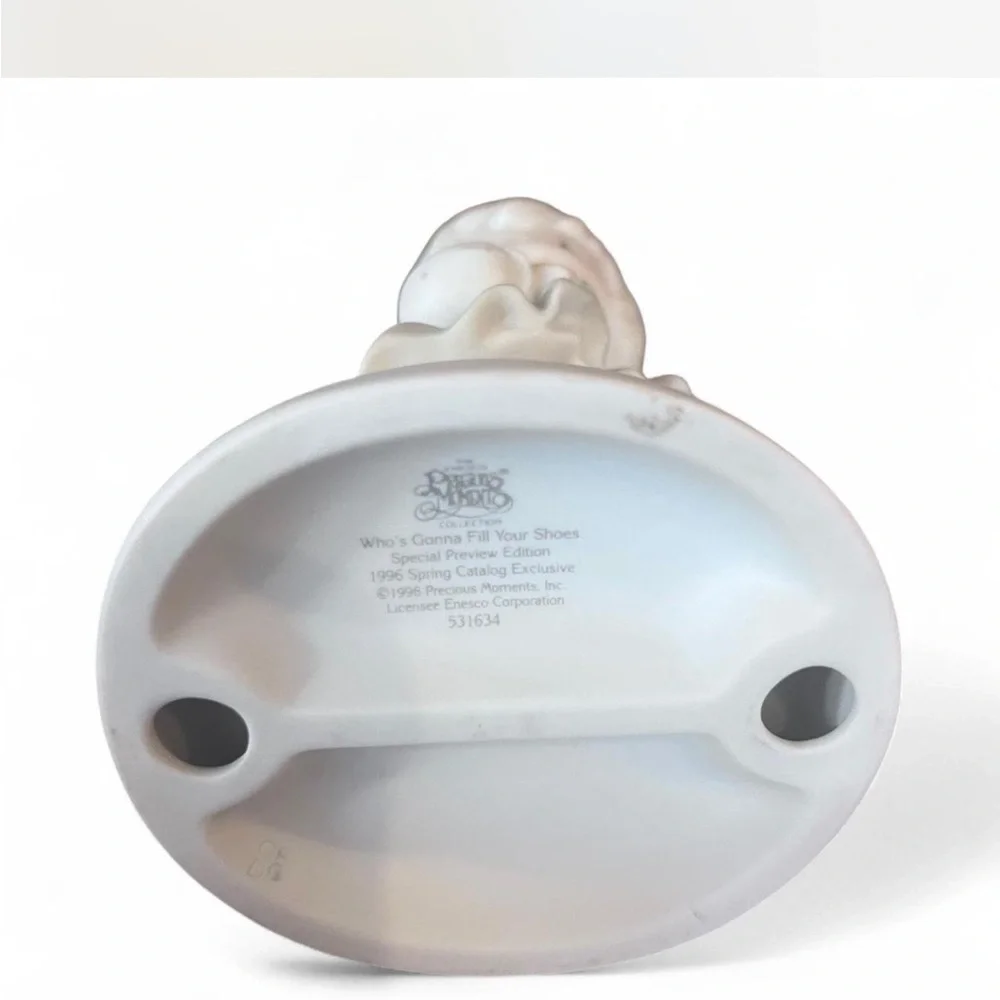 Precious Moments Porcelain Figurine - ‘Whose Gonna Fill your shoes’